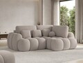 Coltar extensibil dreapta 3 locuri ELTAP, Cozion, 267x165x105 cm, lemn/tesatura boucle, bej inchis