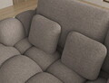 Coltar extensibil dreapta 3 locuri ELTAP, Cozion, 267x165x105 cm, lemn/tesatura boucle, maro