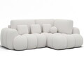 Coltar extensibil dreapta 3 locuri ELTAP, Cozion, 267x165x105 cm, lemn/catifea din poliester, alb