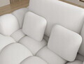 Coltar extensibil dreapta 3 locuri ELTAP, Cozion, 267x165x105 cm, lemn/catifea din poliester, alb