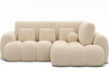 Coltar extensibil dreapta 3 locuri ELTAP, Cozion, 267x165x105 cm, lemn/tesatura chenille, bej deschis