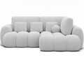 Coltar extensibil dreapta 3 locuri ELTAP, Cozion, 267x165x105 cm, lemn/tesatura boucle, alb
