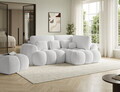 Coltar extensibil dreapta 3 locuri ELTAP, Cozion, 267x165x105 cm, lemn/tesatura boucle, alb