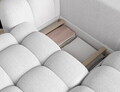 Coltar extensibil dreapta 3 locuri ELTAP, Cozion, 267x165x105 cm, lemn/tesatura boucle, alb