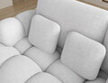 Coltar extensibil dreapta 3 locuri ELTAP, Cozion, 267x165x105 cm, lemn/tesatura boucle, alb