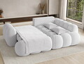 Coltar extensibil dreapta 3 locuri ELTAP, Cozion, 267x165x105 cm, lemn/tesatura boucle, alb