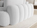 Coltar extensibil dreapta 3 locuri ELTAP, Cozion, 267x165x105 cm, lemn/tesatura boucle, alb