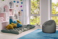 Fotoliu puf ELTAP, Bondo, 85x120x120 cm, poliester, gri inchis