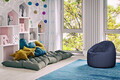 Fotoliu puf ELTAP, Bondo, 85x120x120 cm, poliester, albastru inchis