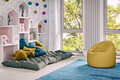 Fotoliu puf ELTAP, Bondo, 85x120x120 cm, poliester, mustar