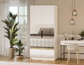 Dulap pentru haine cu oglinda ELTAP, WM2-SZA100, Mirtillo, 100x60x216 cm, PAL laminat, alb