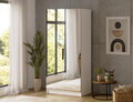 Dulap pentru haine cu oglinda ELTAP, WM2-SZA100, Mirtillo, 100x60x216 cm, PAL laminat, alb