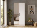 Dulap pentru haine cu oglinda ELTAP, WM1-SZA100, Mirtillo, 100x60x216 cm, PAL laminat, alb