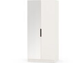 Dulap pentru haine cu oglinda ELTAP, WM1-SZA100, Mirtillo, 100x60x216 cm, PAL laminat, alb