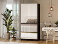 Dulap pentru haine cu oglinda ELTAP, BM2-SZA100, Mirtillo, 100x60x216 cm, PAL laminat, negru