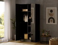 Dulap pentru haine cu oglinda ELTAP, BM2-SZA100, Mirtillo, 100x60x216 cm, PAL laminat, negru