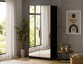 Dulap pentru haine cu oglinda ELTAP, BM2-SZA100, Mirtillo, 100x60x216 cm, PAL laminat, negru