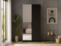 Dulap pentru haine cu oglinda ELTAP, BM1-SZA100, Mirtillo, 100x60x216 cm, PAL laminat, negru