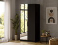Dulap pentru haine cu oglinda ELTAP, BM1-SZA100, Mirtillo, 100x60x216 cm, PAL laminat, negru