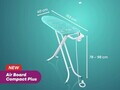 Masa de calcat, Leifheit, Air Board M Compact Plus, 120x38 cm, albastru/alb