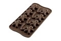 Forma de copt din silicon Ginger, Silikomart Easy Choco, 12 forme, 4.3 x 3.5 cm