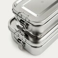 Set 2 cutii pentru pranz Ontario, Homla, 550 ml/850 ml, inox 304, argintiu