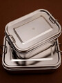 Set 2 cutii pentru pranz Ontario, Homla, 550 ml/850 ml, inox 304, argintiu
