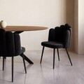Scaun Aula Pro, Homla, 56x55x86 cm, metal/poliester, negru