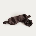 Set 2 piese pentru dormit Belaris, Homla, 20x8 cm, matase, maro