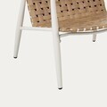 Set 2 scaune si masuta pentru gradina / terasa Trad, Homla, 74x64x78 cm / 45x41.5 cm, otel/technorattan, bej/alb