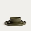 Serviciu de masa 18 piese Famelio, Homla, ceramica, verde