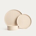 Serviciu de masa 18 piese Famelio, Homla, ceramica, crem
