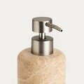 Dispenser sapun lichid Luther, Homla, 7.5x16.8 cm, marmura/plastic, bej