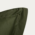 Lenjerie de pat pentru o persoana Milo, Homla, 140x200 cm, 2 piese, bumbac satinat, verde olive