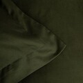 Lenjerie de pat pentru o persoana Milo, Homla, 140x200 cm, 2 piese, bumbac satinat, verde olive