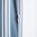 Lenjerie de pat King Size, Aris, Homla, 200x220 cm, 3 piese, microfibra din poliester, alb/albastru