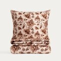 Lenjerie de pat King Size, Nerave, Homla, 200x220 cm, 3 piese, microfibra din poliester, multicolor