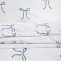 Lenjerie de pat dubla EC Vivienne, Homla, 160x200 cm, 3 piese, microfibra din poliester, alb/albastru