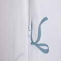 Lenjerie de pat dubla EC Vivienne, Homla, 160x200 cm, 3 piese, microfibra din poliester, alb/albastru