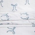 Lenjerie de pat King Size, EC Vivienne, Homla, 200x220 cm, 3 piese, microfibra din poliester, alb/albastru