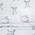 Lenjerie de pat pentru o persoana EC Vivienne, Homla, 140x200 cm, 2 piese, microfibra din poliester, alb/albastru