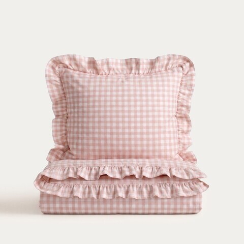 Lenjerie de pat King Size, Whisper, Homla, 200x220 cm, 3 piese, microfibra din poliester, roz