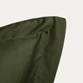 Lenjerie de pat King Size, Milo, Homla, 200x220 cm, 3 piese, bumbac satinat, verde olive