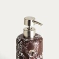 Dispenser sapun lichid Luther, Homla, 7.5x16.8 cm, marmura/plastic, visiniu