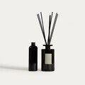 Difuzor de parfum cu betisoare Urban Leather, Eucalyptus Patchouli, Homla, 300 ml, sticla, negru