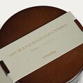 Lumanare parfumata Urban Leather, Eucalyptus Patchouli, Homla, 380 g, ceara de soia, negru