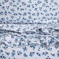Lenjerie de pat King Size, Melanie, Homla, 200x220 cm, 3 piese, microfibra din poliester, alb/albastru