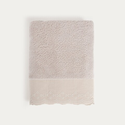 Prosop de baie Lillian, Homla, 70x130 cm, bumbac, bej
