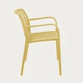 Set 2 scaune pentru terasa/gradina Valoro, Homla, 54.50x58.50x81 cm, plastic, galben