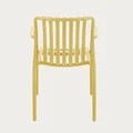 Set 2 scaune pentru terasa/gradina Valoro, Homla, 54.50x58.50x81 cm, plastic, galben